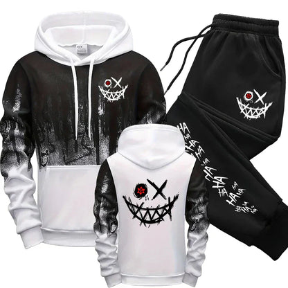 Men's Tracksuit  Men Two Piece Sets Versatile Casual Jogging Sweatshirts Fashion Comfort Daily Sports Simple Splashed Ink Hoodie