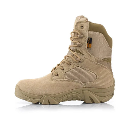 Tactical Mens Boots Special Force Leather Waterproof Desert Combat Ankle Boot Work Shoes Plus Size 39-47