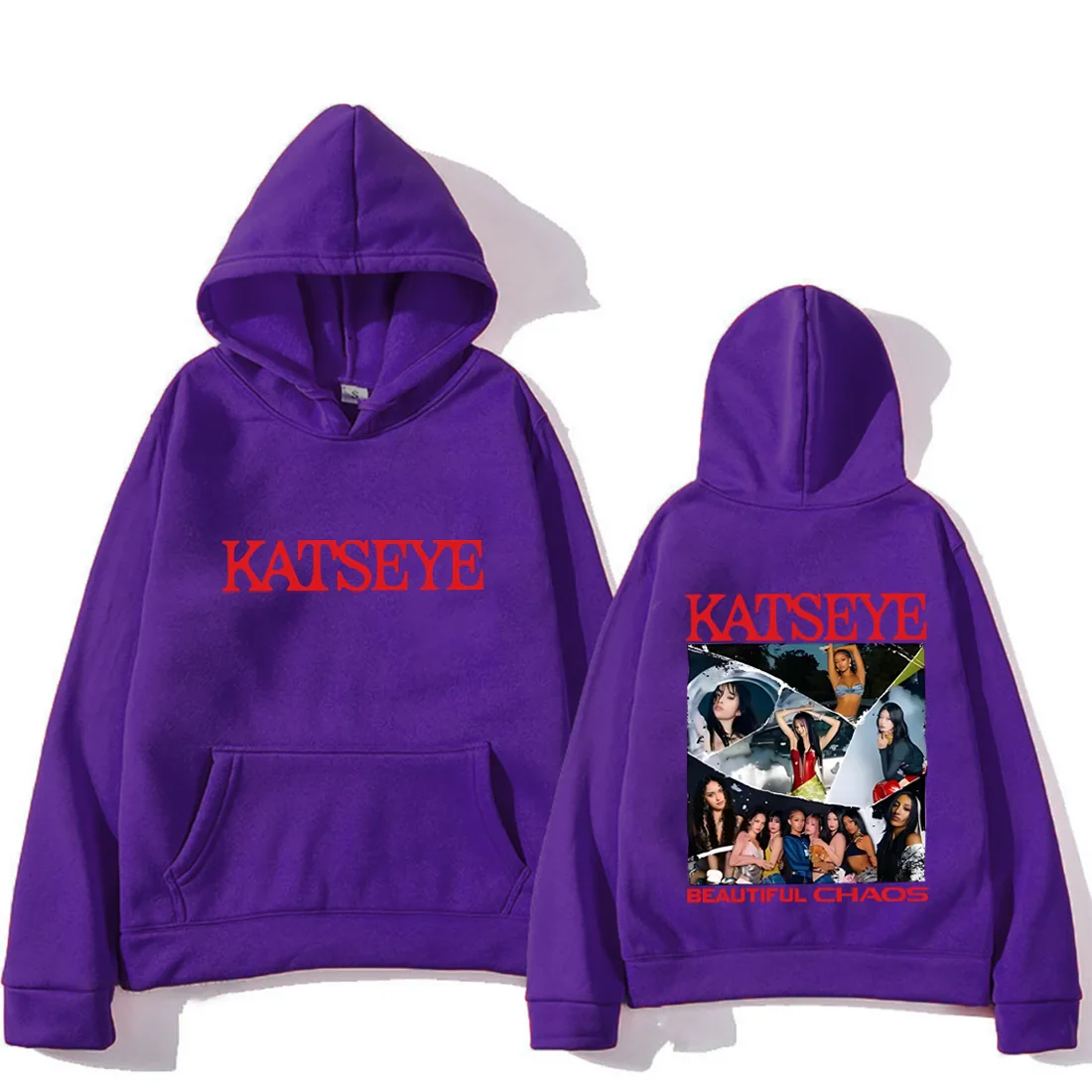 KATSEYE The Beautiful Chaos fashion Hoodie Men Women's new Autumn Winter streetwear vintage clothes Fleece Long sleeve pullovers