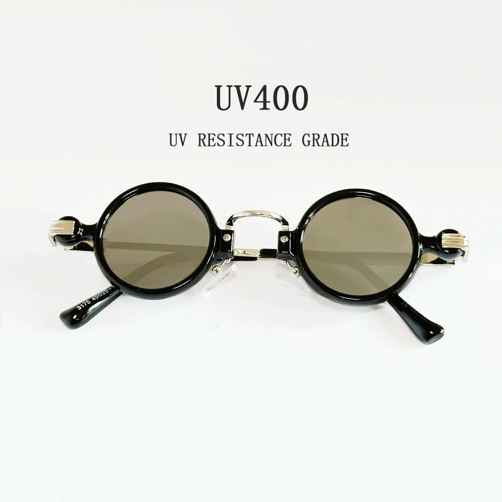 Small Round Punk Sunglass Men Vintage Vacation Steampunk Sunglasses Women Trendy Retro Fashion Glasses Gafas De Sol Hombre Vasos