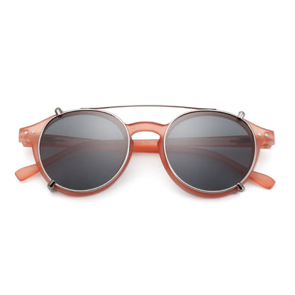 Steampunk Style Clip On Sunglasses for Men Women Anti Blue Light Glasses+Polarized Clip Fashion/Retro Computer Eyewear