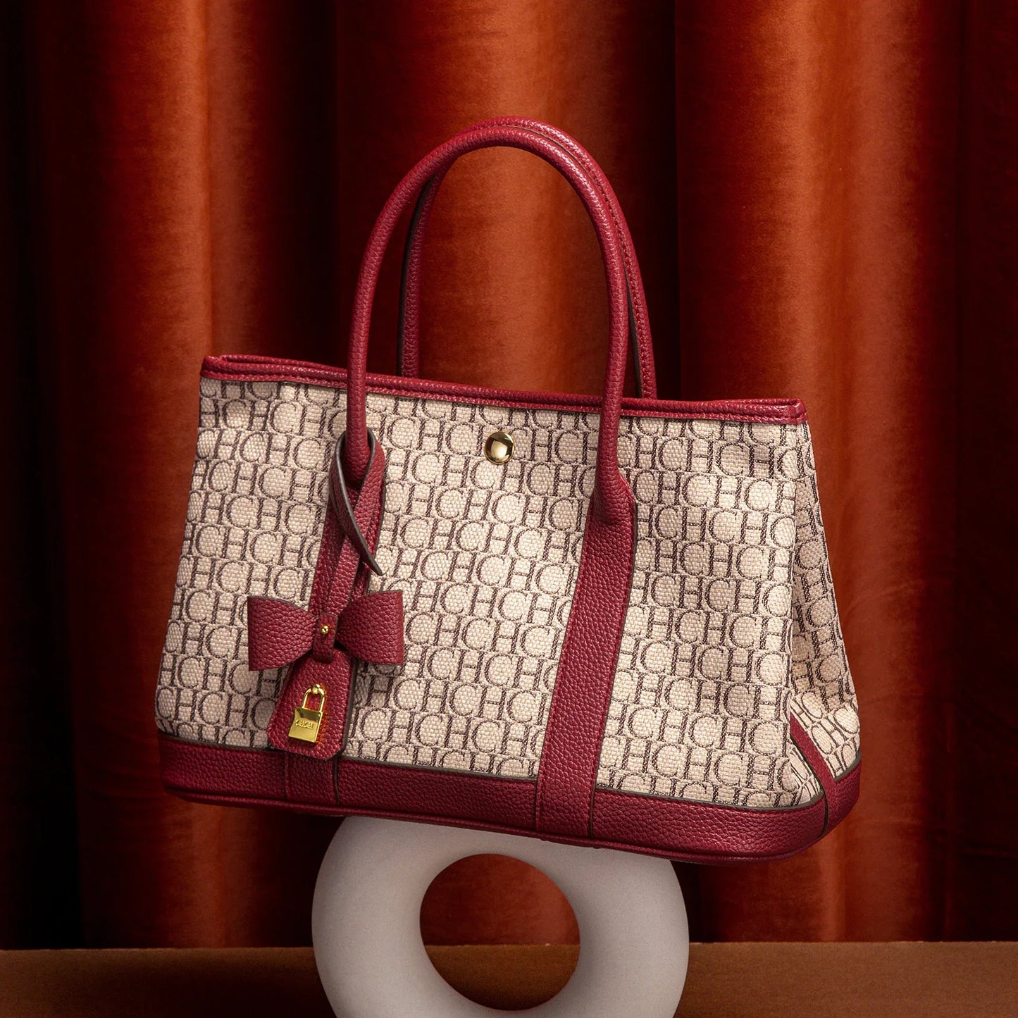 Women's Tote Bag Autumn New Fabric Splicing Handbag Convenient Carrying Mother Bag Commuter Women's Bag