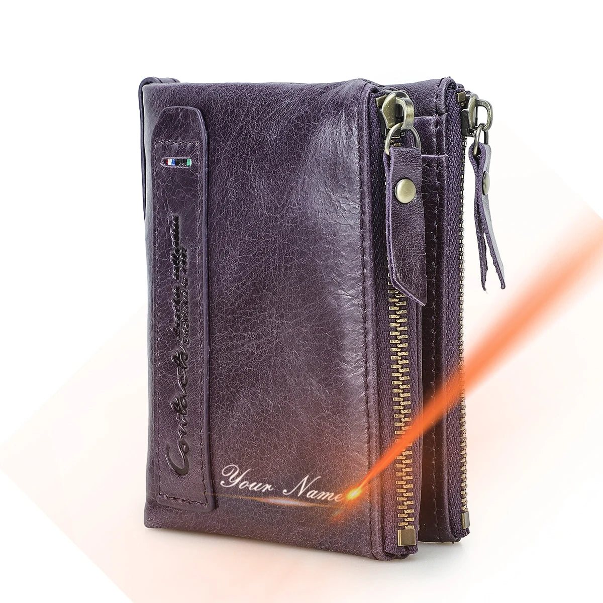Genuine Leather Short Wallets for Women Luxury Designer Coin Purse Female Money Clip Card Holder Customize Men Wallets
