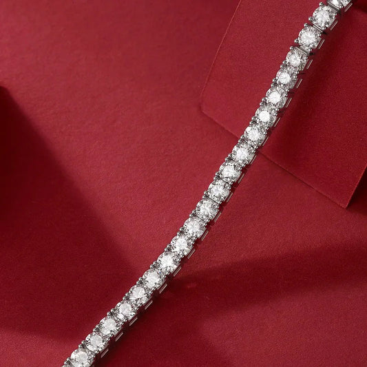 Nouveauté 2024 Certifié GRA 3/4/5/6.5MM Blanc Bracelet Tennis Moissanite Complet pour Femmes Hommes 925 Argent Diamant Bracelets à Maillons