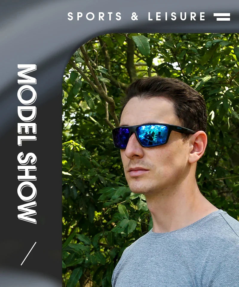Men Fashion Polarized Sunglasses Cycling Glasses UV400 Eyewear for Men Women Driving Climbing Outdoor Sports Sunglasses