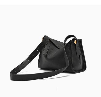 Women's Natural Cow Genuine Leather Shoulder Bags Ladies Retro Fashion Cowhide Crossbody Bag Female Casual Commuting Bag