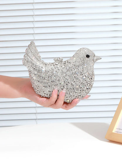 Birds Doves Animals Diamond Bags Rhinestone Dinner Bags Banquet Crystal Clutch Purse Luxury Designer Handbags Unique Party Bags