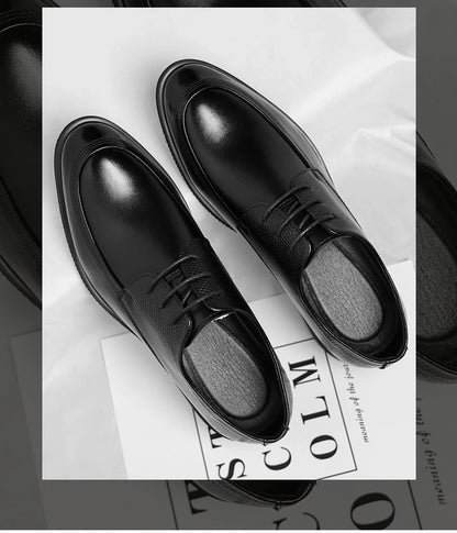 Spring Summer Hallow Dress Shoes for Men Solid Color Fashion Business Casual Shoes Male British Lace Designer Leather Shoe Man