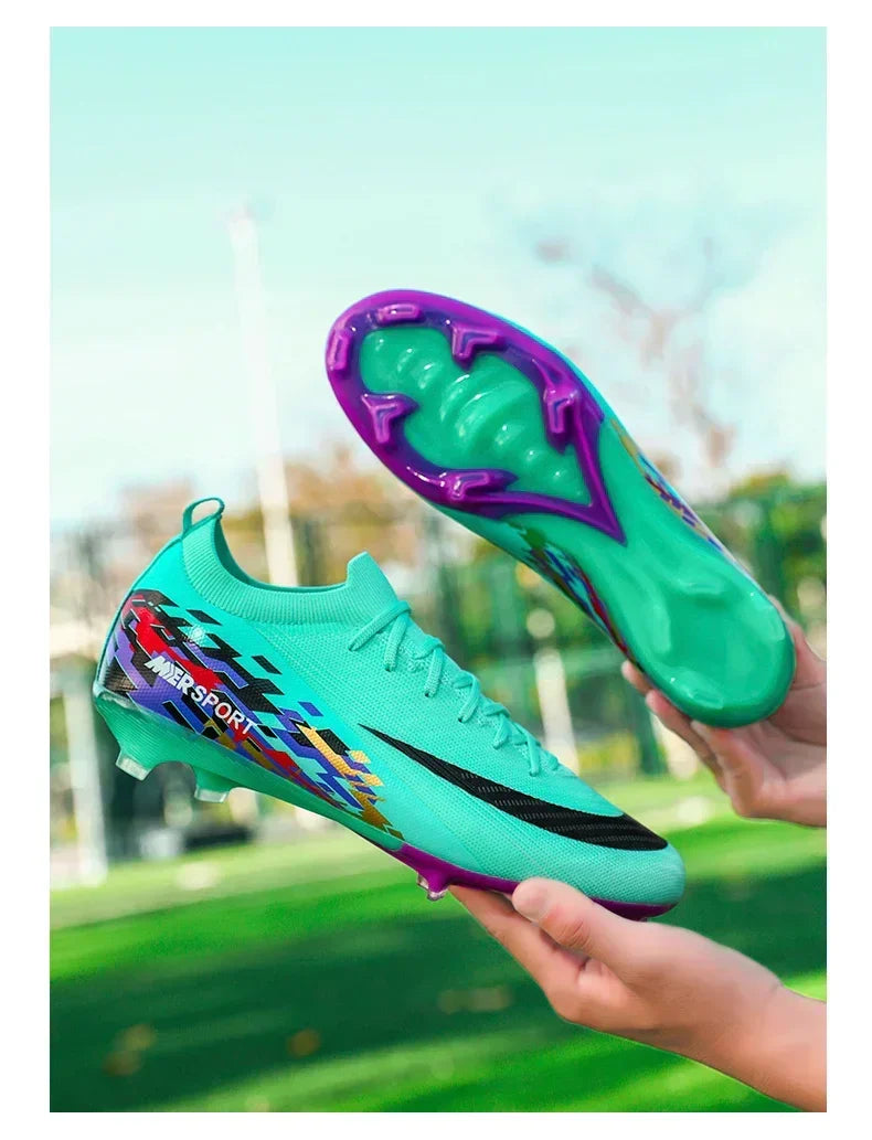 New Men Soccer Shoes Sport Grass Cleats Unisex Non-Slip Match Adult Ultralight Outdoor Football Boots Comfortable High-quality