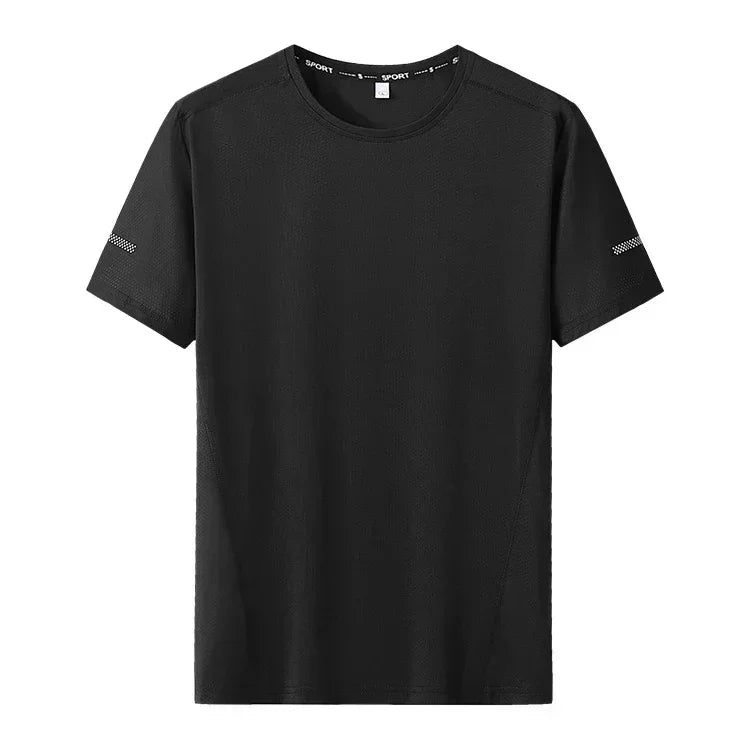 3pcs Summer Sport T-shirt for Men Plus Size 6XL/7XL Quick Dry Tees Oversized Round Neck Short Sleeve Fitness Running T-shirt