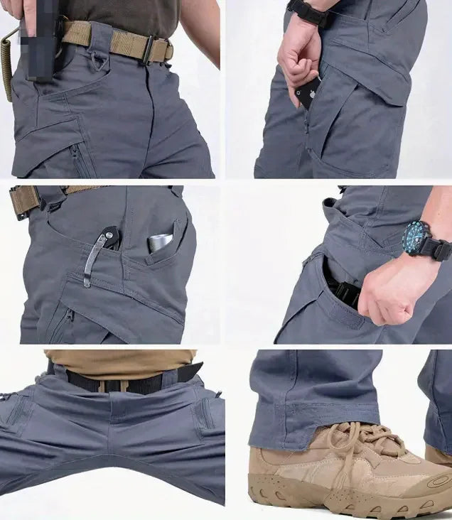 Mens Waterproof Cargo Pants Elastic Multiple Pocket Male Trousers Outdoor Joggers Pant Plus Size Tactical Hiking Pants