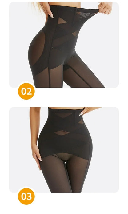 Knee Length Mesh Thigh Slim Shapewear Short Butt Lifting Shorts High Waist Control Panties Breathable Body Shaper Summer