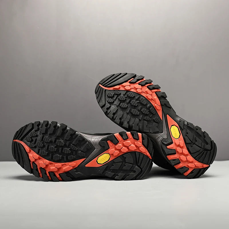 High-Top Men Hiking Boot Winter Outdoor Shoes Lace-Up Non-slip Sports Casual Trekking Boots Man Suede Warm Shoes