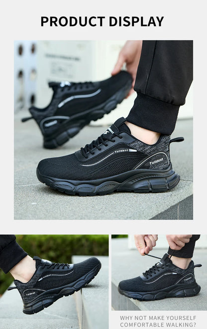 New men's safety shoes, anti smash and anti stab work shoes, men's indestructible safety boots, insulated shoes