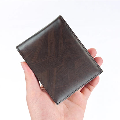 Men's slim wallet credit card ID holder casual men's leather short multi-card wallet business men's wallet