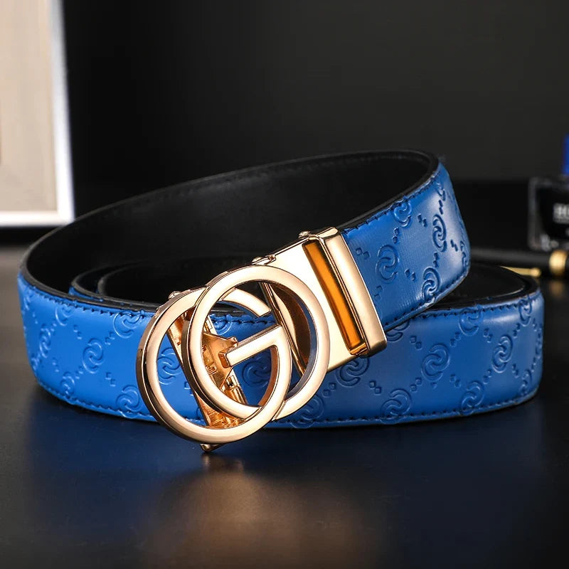 New Thin 34mm Business Men's Belt Formal Leather Male Belt High Quality Belt women Metal Automatic g Buckle Belt for women jeans