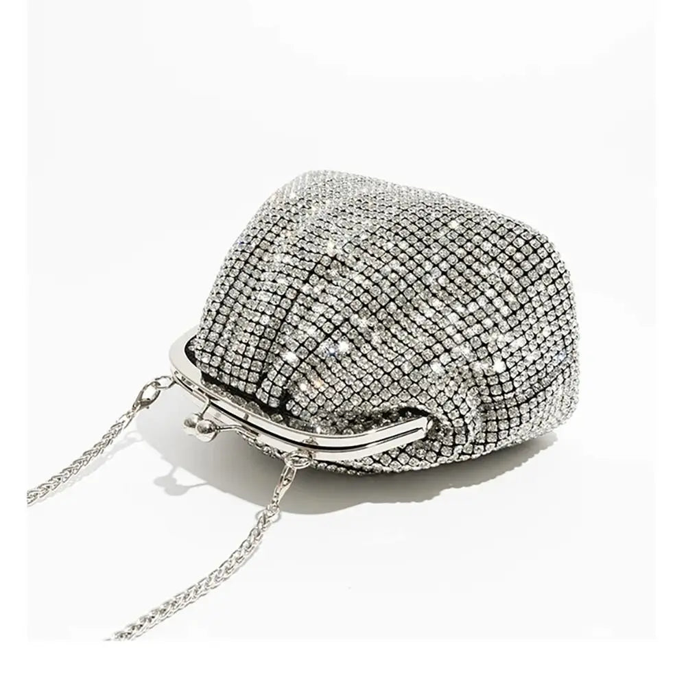 Fashion Rhinestones Evening Bag Portable Clutch Bag Casual Mini Purse Crystal Handbags Party for Women
