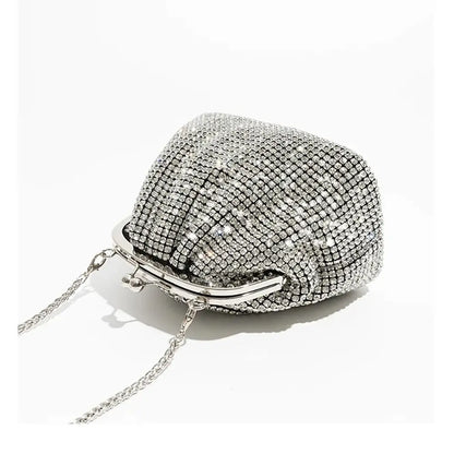 Fashion Rhinestones Evening Bag Portable Clutch Bag Casual Mini Purse Crystal Handbags Party for Women