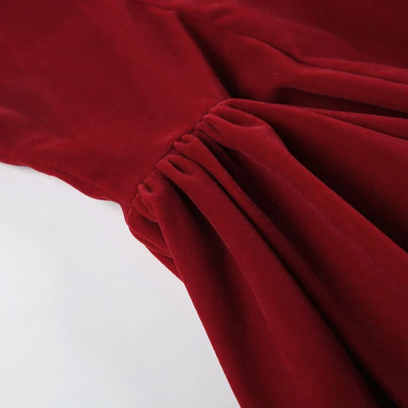 Fashion Red Bowknot Mini Dress Straps Square Collar Sleeveless Backless Vintage Cute Ladies Slim Party Short A-line Dresses