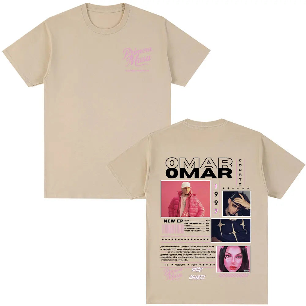 Omar Courtz Primera Musa Album Tour Merch T Shirt Men Women Clothing Hip Hop Fashion T-shirt Casual Cotton Short Sleeve T-shirts
