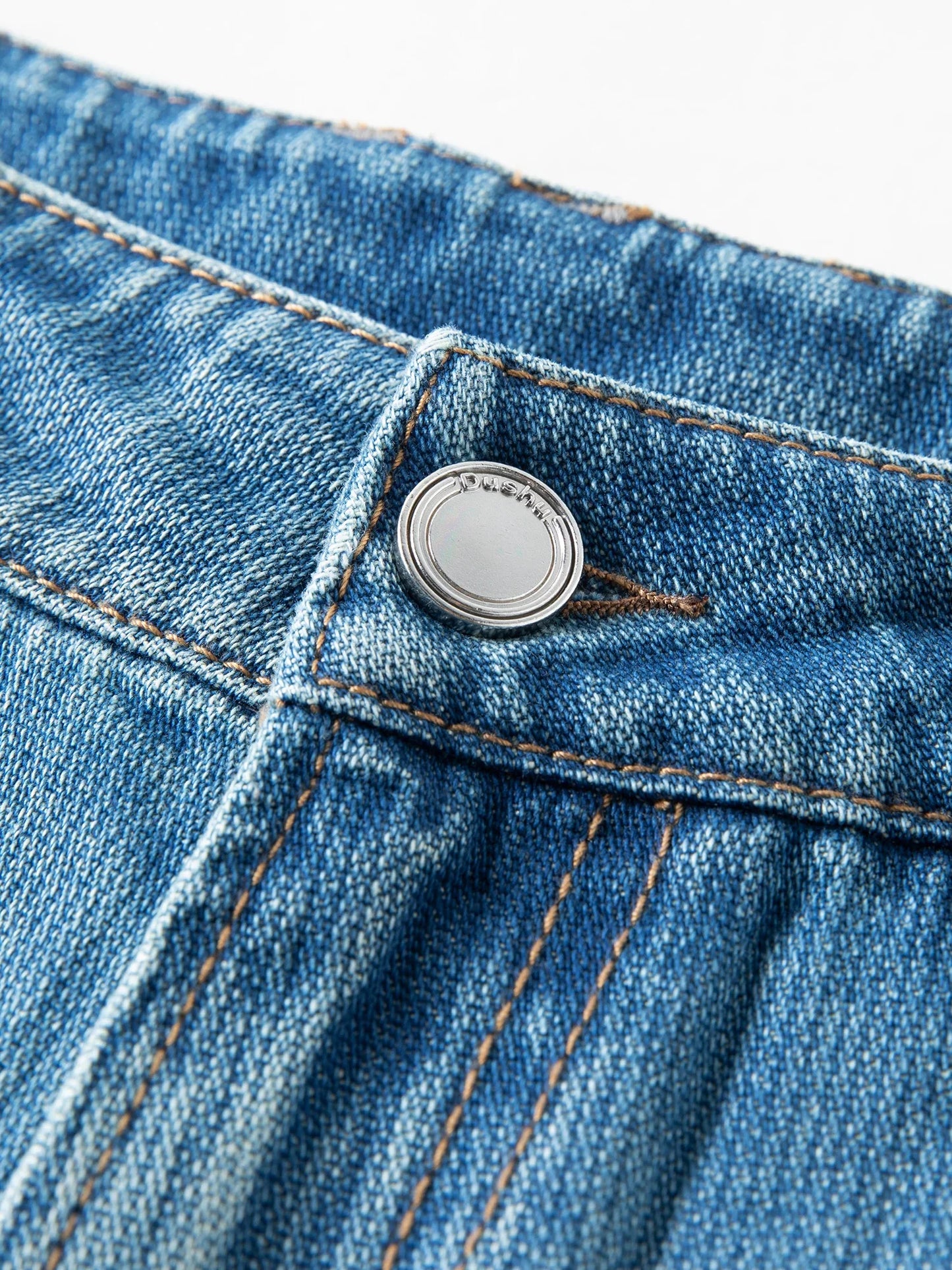 2026 Spring Women's High Waist Retro Washed Straight Leg Denim Pants - Versatile Elegant Design for Casual and Daily Wear