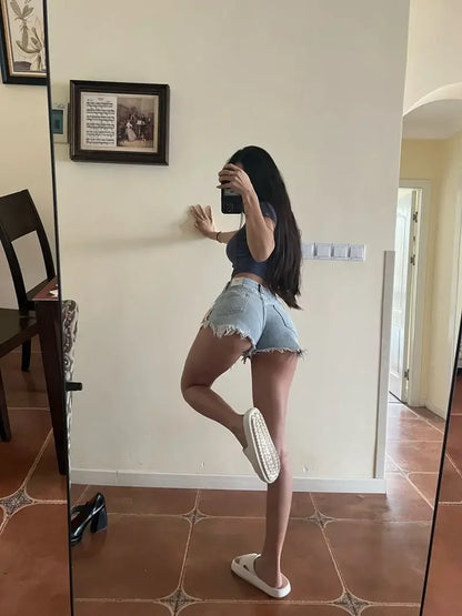 New In Summer Female Short Jeans Pants High Waist Women's Denim Shorts Offer High Quality Korean Style To Wear Outdoor Hot Kpop