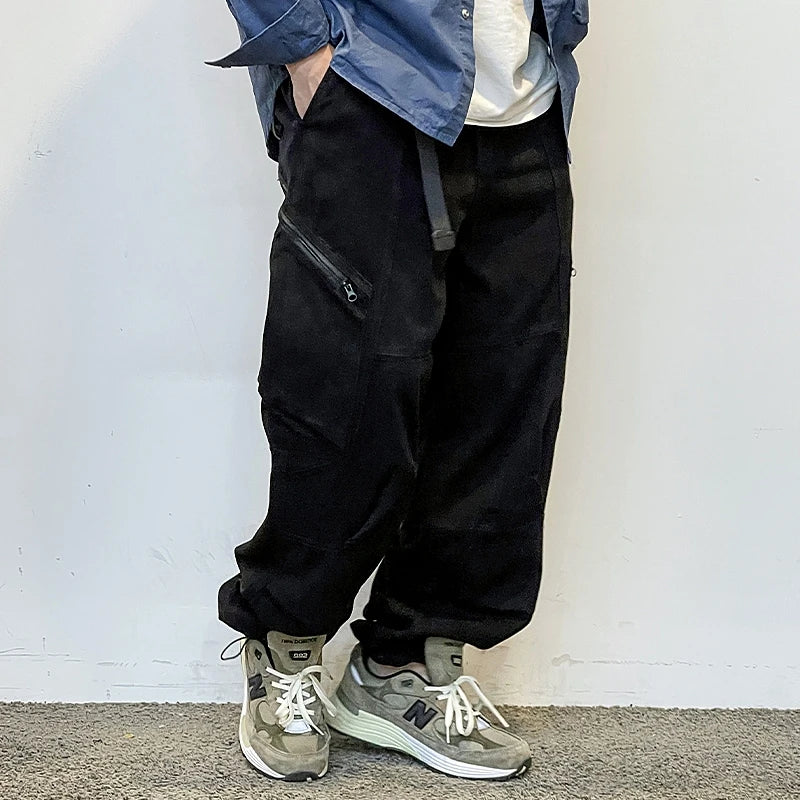 American Streetwear Army Green Cargo Pants For Men High Quality Hip Hop Skateboard Baggy Pants Korean Fashion Trousers Male