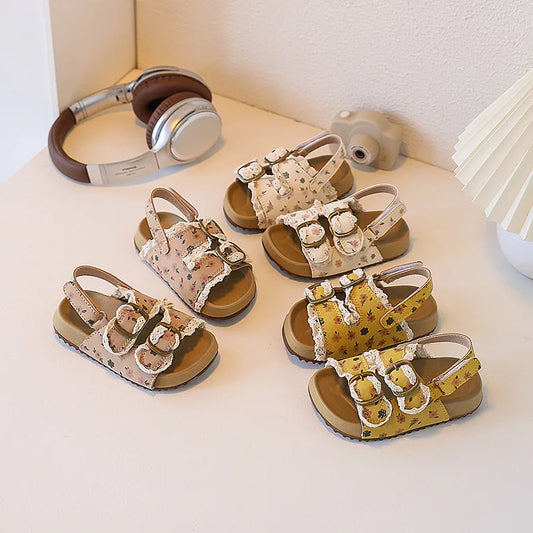 2026 Summmer Girls Shoes Comfortable Soft Sole Sandals Fashionable Open Toe Polka Dot Sandals Boys Girls Beach Shoes