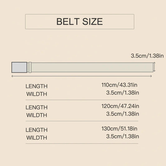 Men's Thickened Full-Grain Leather Belt，Vintage-Style Alloy Buckle，High Quality PU Material，Multiple Sizes Available。