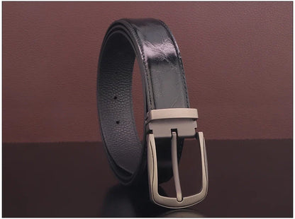 High quality pin buckle genuine leather fashion designers belts men casual luxury gray Cowskin young men ceinture homme B584