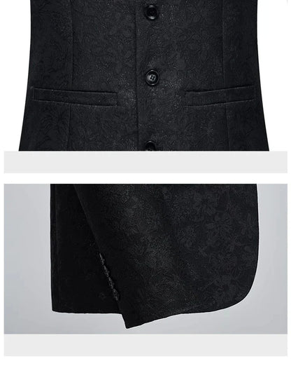 New Tuxedo 3 Piece Suit, Men's Groom's Suit, Top + Vest + Pants