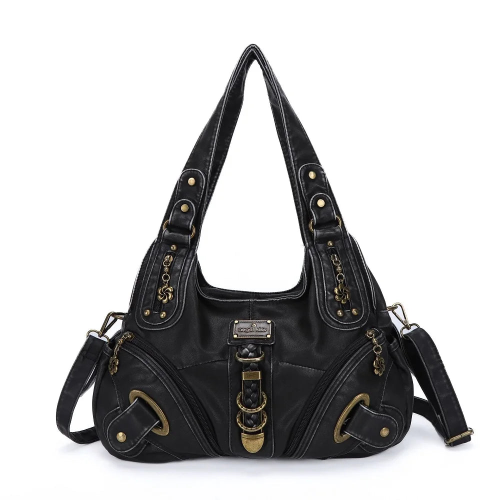 Vintage Women Handbags Shoulder Bag Top-handle Handbag Fashion Vintage Dumpling Pack Shoulder Bag Tote Bag Hobos Large Purse