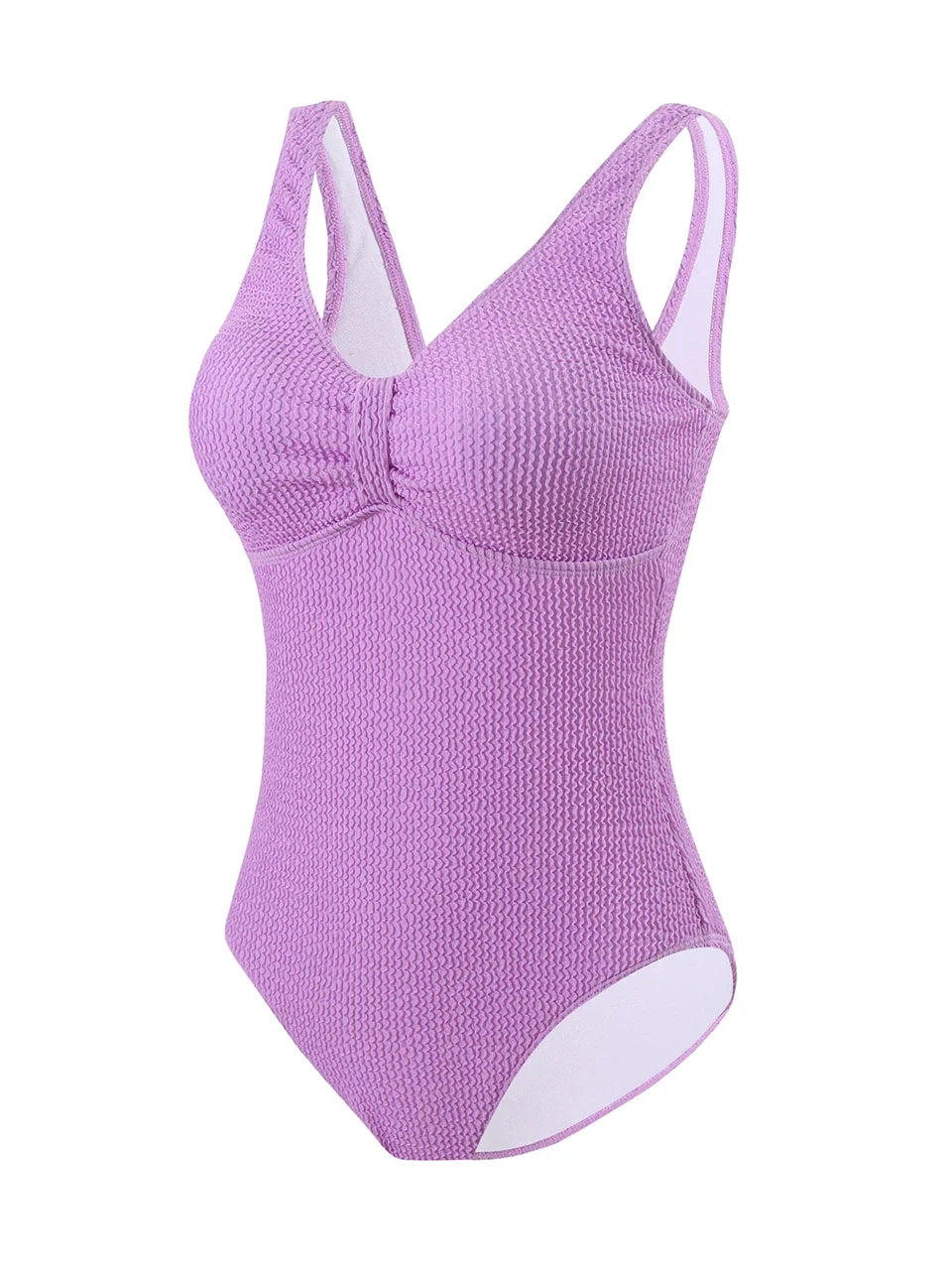 Slim V Neck Swimsuit Women 2025 New One Piece Vacation Swimwear Solid Bodysuit Female Bathers Swimming Monokini Summer Beachwear
