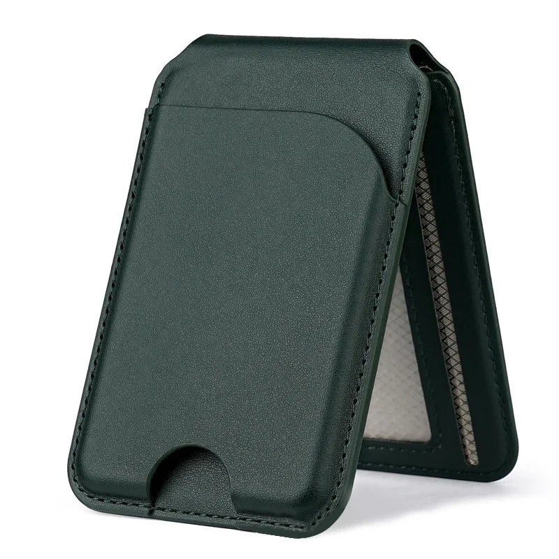 2 in 1 Magnetic MagSafe Wallet Stand, Leather Magnetic Card Holder Wallet for iPhone16/15/14/13/12 Series with Adjustable Holder