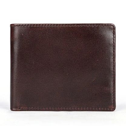 MACHOSSY Hot Soft Genuine Leather Wallet Men's Oil Cow Leather Wallets Man Small Card Holder Wallets Black Short Purse for Male