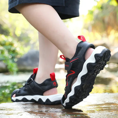 Kids Sports Sandals Closed Toe Summer Outdoor Water Shoes for Boys Girls Athletic Beach Sandials Non-slip Size 28-39