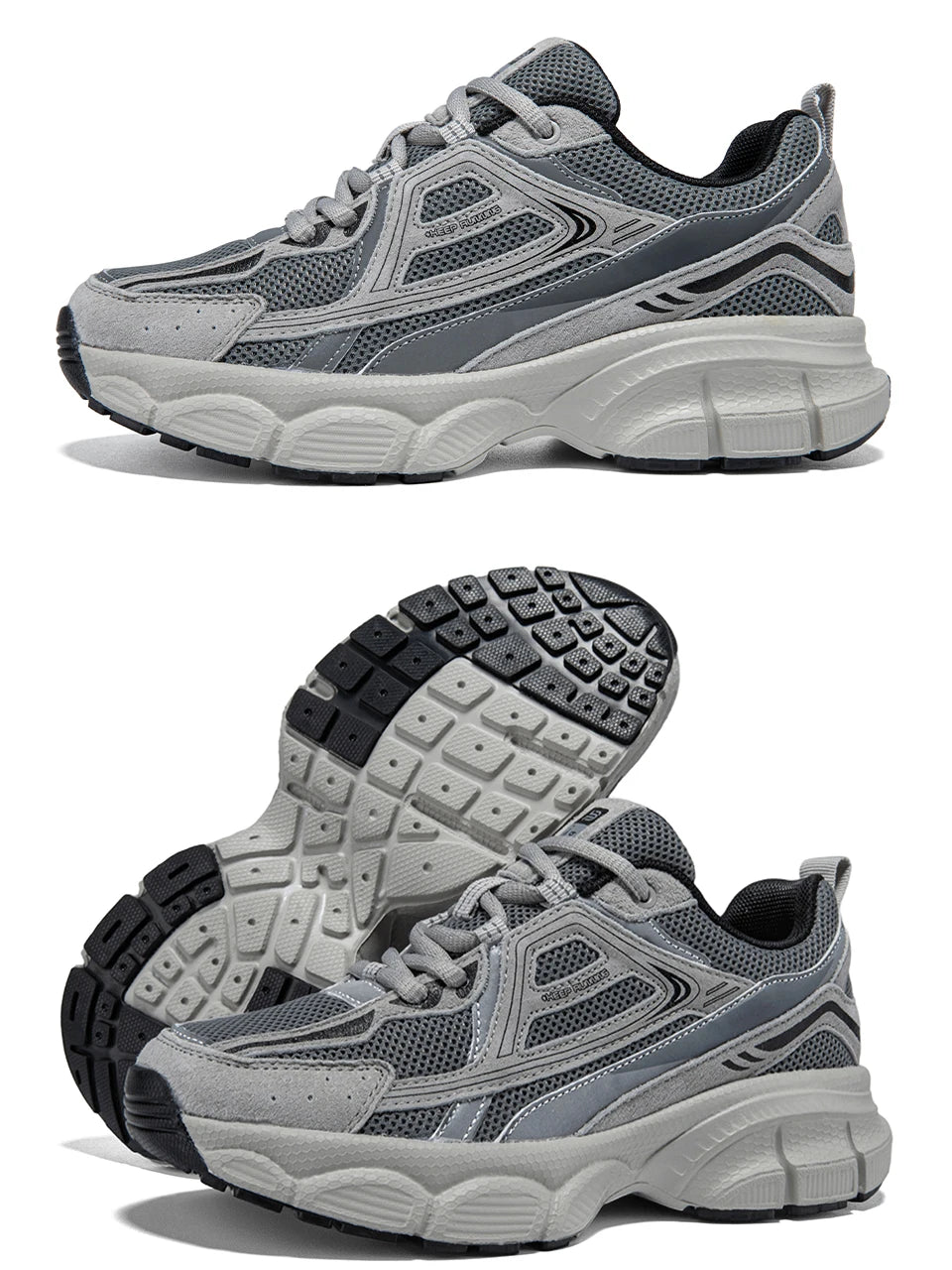 Women Retro Running Shoes Outdoor Mesh Lace Up Jogging Sports Shoes Female Casual Lightweight Breathable Non-slip Shoes