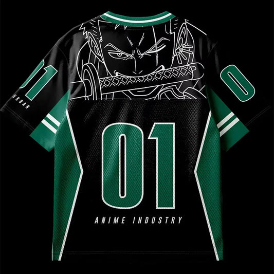 2026 Summer Children's One Piece Anime Jersey Camiseta Zoro Oversized Y2k Fashion Casual Sports T-Shirt For Men And Women Tops