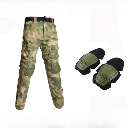 2025 Outdoor Combat Pants +Knee Pads Men Tactical Hunting Pant Camo Pants Quick Dry Sport Multi-pocket Clothes Wear Resistant