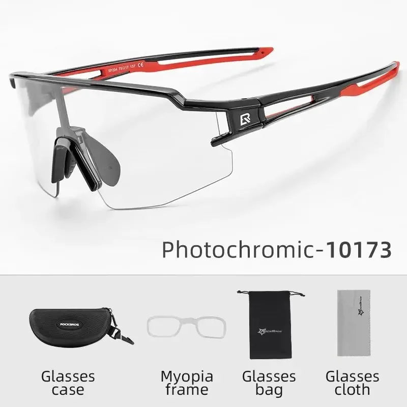 Cycling Glasses Photochromic Glasses Bicycle Glasses Eyewear Goggles Windproof Bicycle Outdoor Sports Sunglasses
