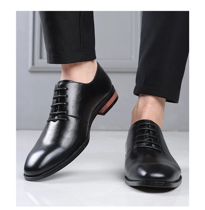 Fashion Business Dress Men Shoes Classic Leather Men's Formal Shoes Comfortable Slip On Dress Shoes Men Oxfords Size 47 48