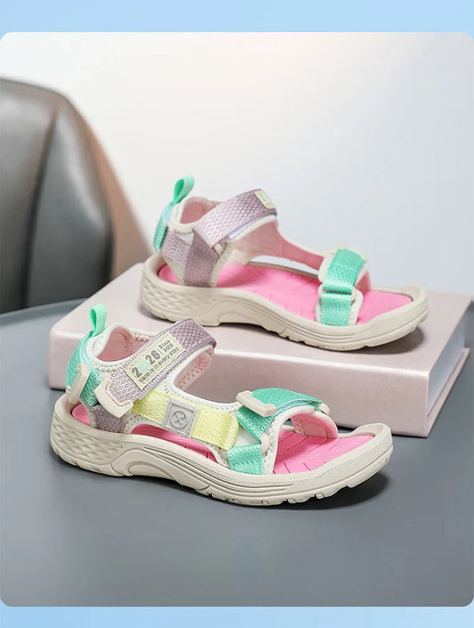 Children's Sandals Boys Girls Breathable Summer Sport for Outdoor Beach Shoes Open-Toe Comfortable Walking Sandalies Size 30-38