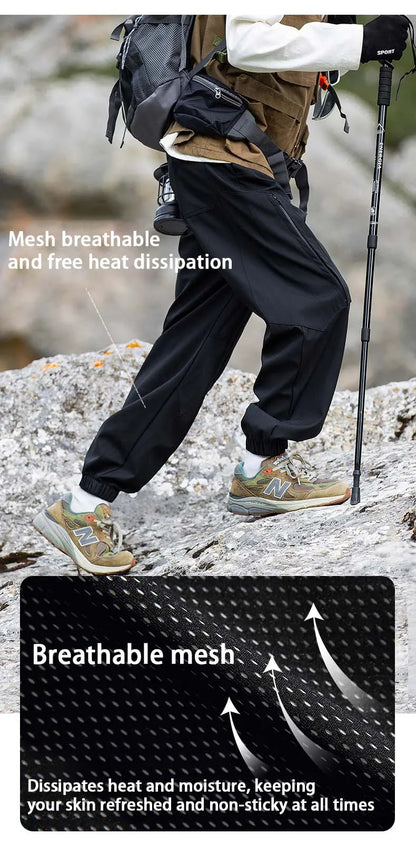 Hiking Pants Men Waterproof Windproof Pants Breathable Loose Trousers Fishing Cycling Trekking Camping Outdoor Sport Pant Autumn