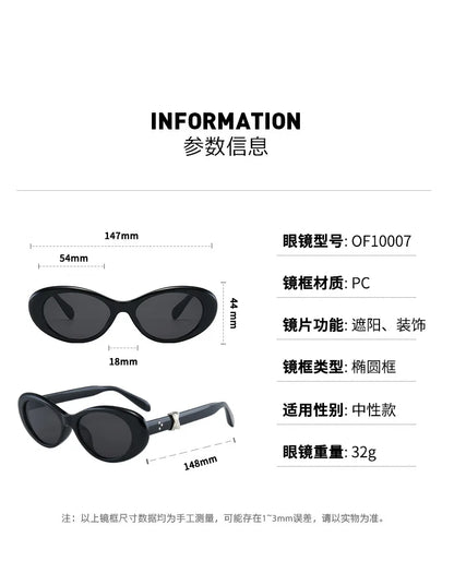 Vintage Oval Sunglasses NEW Women Luxury Brand Designer Small Oval Sun Glasses Retro Fashion Shades Men Eyegalsses Gafas De Sol