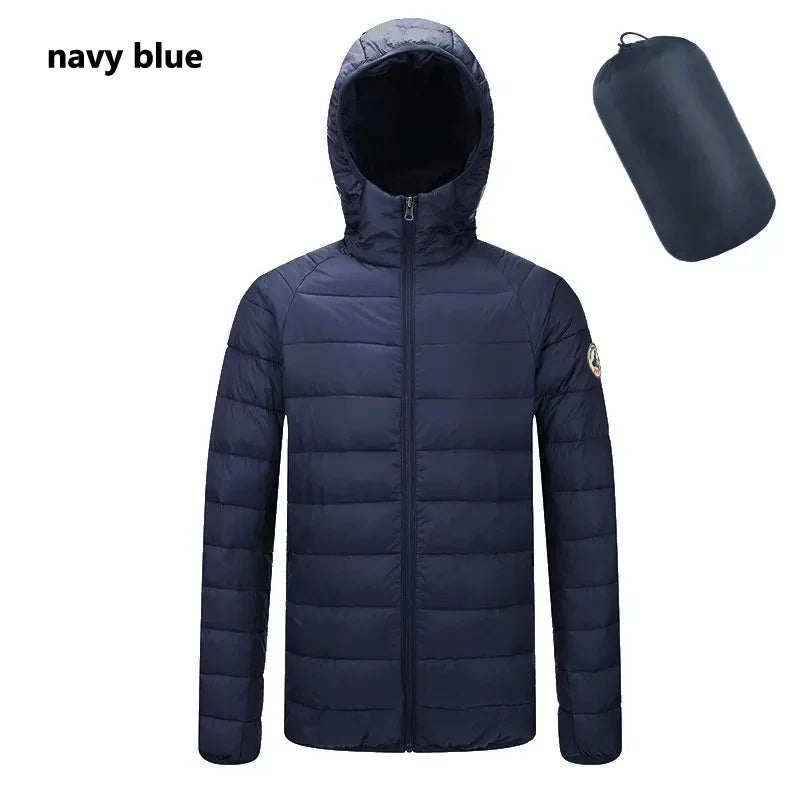Spring Autumn Men Women With Embroidery Zipper Sleeveless Vest Front Light Thin Hooded Down Long sleeves Jacket Warm Windproof