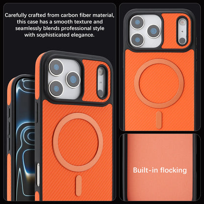 Luxury Carbon Fiber Magnetic Leather Phone Case For iPhone 17 Pro Max 16 Plus 15 14 13 12 For Magsafe Shockproof Slim Fit Cover