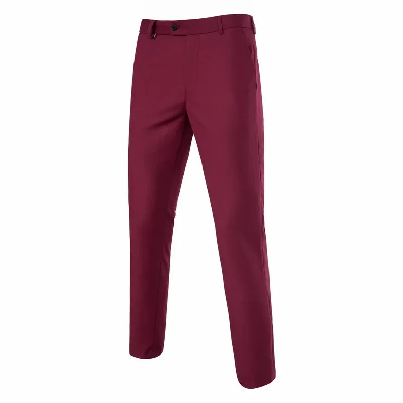 Mens Slim Fit Dress Pants Flat Front Wrinkle Free Suit Pants Business Dress Pants Classic Business Casual Pants