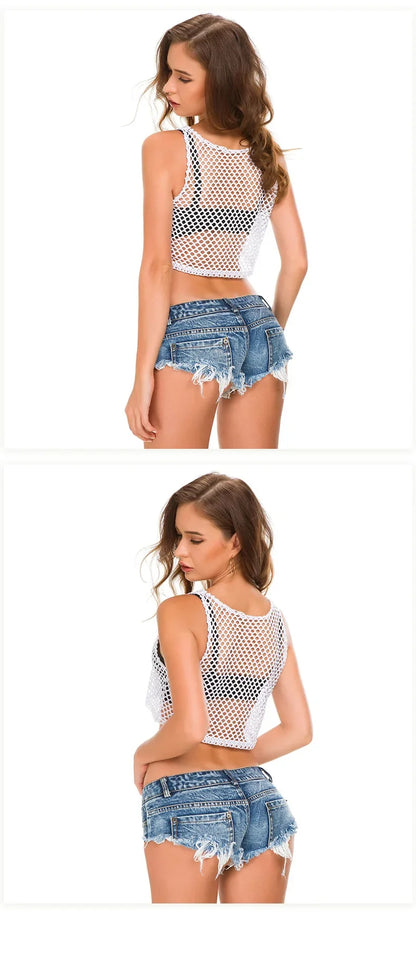 Denim Shorts Women Mini Pants Sexy Low Waist Jeans Slim Fit Hole Pant Button Streetwear Elegant High Street Summer 2025