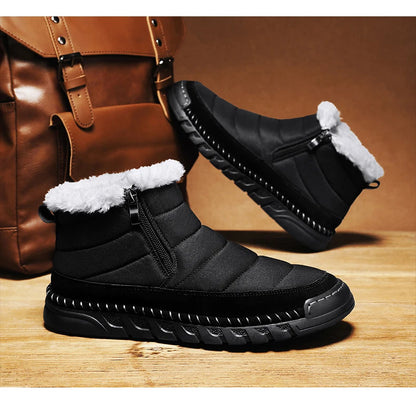 New Fashion Men's Boots Winter Plush Men Snow Boots Warm Fur Ankle Boots Outdoor Non-slip Sneakers Winter Casual  Boots Size 46