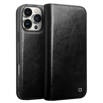 Genuine Leather Flip Case for iPhone16 Pro Max Handmade Cover with Card Slots for iPhone 16 Pro Max/16 15 14 13 12 11Pro